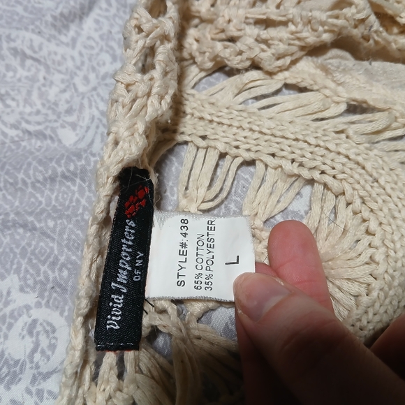 Vivid Impressions Cream Crochet Cardigan - Picture 4 of 4